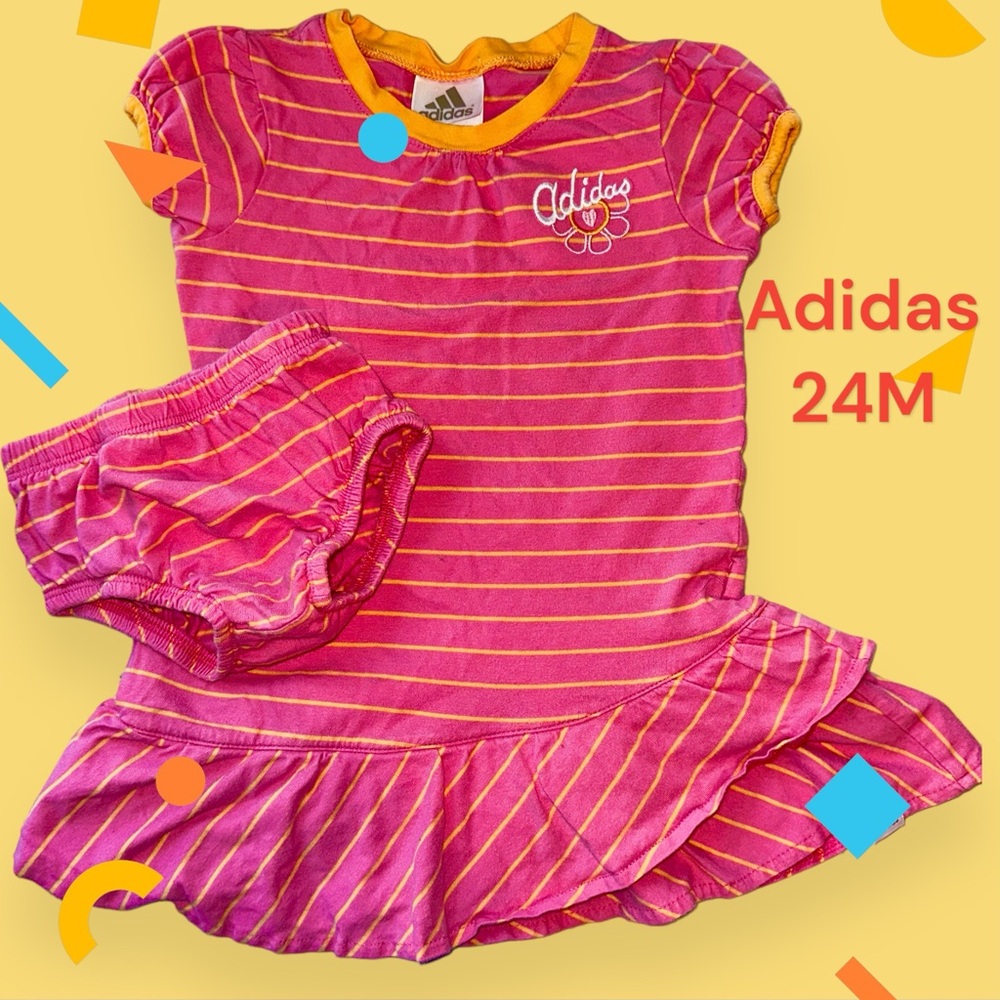 Adidas 24M Girls Shirt Dress w/ Bottoms